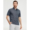 image:imageM MAELREG Mens Golf Polo Shirts Jacquard Ribbed Collar Performance Moisture Wicking Dry Fit Short Sleeve Golf Shirts for MenDark Blue