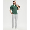 image:imageM MAELREG Mens Golf Polo Shirts Jacquard Ribbed Collar Performance Moisture Wicking Dry Fit Short Sleeve Golf Shirts for MenGreen