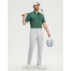 image:imageM MAELREG Mens Golf Polo Shirts Jacquard Ribbed Collar Performance Moisture Wicking Dry Fit Short Sleeve Golf Shirts for MenGreen