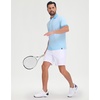 image:imageM MAELREG Mens Golf Polo Shirts Jacquard Ribbed Collar Performance Moisture Wicking Dry Fit Short Sleeve Golf Shirts for MenLight Blue
