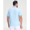 image:imageM MAELREG Mens Golf Polo Shirts Jacquard Ribbed Collar Performance Moisture Wicking Dry Fit Short Sleeve Golf Shirts for MenLight Blue