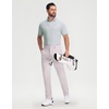 image:imageM MAELREG Mens Golf Polo Shirts Jacquard Ribbed Collar Performance Moisture Wicking Dry Fit Short Sleeve Golf Shirts for MenLight Grey