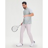 image:imageM MAELREG Mens Golf Polo Shirts Jacquard Ribbed Collar Performance Moisture Wicking Dry Fit Short Sleeve Golf Shirts for MenLight Grey