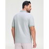 image:imageM MAELREG Mens Golf Polo Shirts Jacquard Ribbed Collar Performance Moisture Wicking Dry Fit Short Sleeve Golf Shirts for MenLight Grey