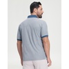 image:imageM MAELREG Mens Golf Polo Shirts Jacquard Ribbed Collar Performance Moisture Wicking Dry Fit Short Sleeve Golf Shirts for MenMisty Blue