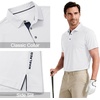 image:imageM MAELREG Mens Golf Shirt Short Sleeve Moisture Wicking Slim Fit Performance Casual Roma Knit Golf Polo Shirts for MenWhite
