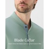 image:imageM MAELREG Mens Golf Shirts Collarless Performance Long Sleeve Henley PolosBerry Green