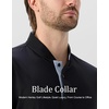 image:imageM MAELREG Mens Golf Shirts Collarless Performance Long Sleeve Henley PolosBlack