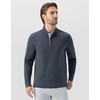 image:imageM MAELREG Mens Golf Shirts Collarless Performance Long Sleeve Henley PolosDark Grey