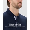 image:imageM MAELREG Mens Golf Shirts Collarless Performance Long Sleeve Henley PolosNavy