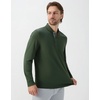 image:imageM MAELREG Mens Golf Shirts Collarless Performance Long Sleeve Henley PolosOlive Green