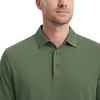 image:imageM MAELREG Mens Golf Shirts Moisture Wicking Dry Fit Business Casual Stretch Jacquard Short Sleeve Golf Polo Shirts for MenBeryl Green