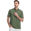 image:imageM MAELREG Mens Golf Shirts Moisture Wicking Dry Fit Business Casual Stretch Jacquard Short Sleeve Golf Polo Shirts for MenBeryl Green