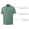 image:imageM MAELREG Mens Golf Shirts Moisture Wicking Dry Fit Business Casual Stretch Jacquard Short Sleeve Golf Polo Shirts for MenBeryl Green