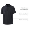 image:imageM MAELREG Mens Golf Shirts Moisture Wicking Dry Fit Business Casual Stretch Jacquard Short Sleeve Golf Polo Shirts for MenBlack