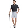 image:imageM MAELREG Mens Golf Shirts Moisture Wicking Dry Fit Business Casual Stretch Jacquard Short Sleeve Golf Polo Shirts for MenBlack