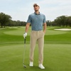image:imageM MAELREG Mens Golf Shirts Moisture Wicking Dry Fit Business Casual Stretch Jacquard Short Sleeve Golf Polo Shirts for MenBlue Flower