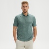 image:imageM MAELREG Mens Golf Shirts Moisture Wicking Dry Fit Business Casual Stretch Jacquard Short Sleeve Golf Polo Shirts for MenGreen Leaf