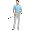 image:imageM MAELREG Mens Golf Shirts Moisture Wicking Dry Fit Business Casual Stretch Jacquard Short Sleeve Golf Polo Shirts for MenLight Blue