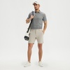 image:imageM MAELREG Mens Golf Shirts Moisture Wicking Dry Fit Business Casual Stretch Jacquard Short Sleeve Golf Polo Shirts for MenLight Grey Flower