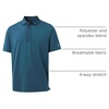 image:imageM MAELREG Mens Golf Shirts Moisture Wicking Dry Fit Business Casual Stretch Jacquard Short Sleeve Golf Polo Shirts for MenLyons Blue