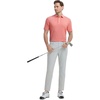 image:imageM MAELREG Mens Golf Shirts Moisture Wicking Dry Fit Business Casual Stretch Jacquard Short Sleeve Golf Polo Shirts for MenPeach Pink