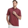 image:imageM MAELREG Mens Golf Shirts Moisture Wicking Dry Fit Business Casual Stretch Jacquard Short Sleeve Golf Polo Shirts for MenWine