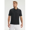 image:imageM MAELREG Mens Golf Shirts Short Sleeve Lightweight Performance Moisture Wicking Dry Fit Casual UPF 30 Polo Shirts for MenRich Black Grid