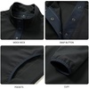 image:imageM MAELREG Mens Half Button Golf Pullover for Men with Pockets Mock Neck Sports Dry Fit Lightweight Long Sleeve Mens PulloverBlack