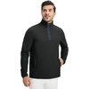 image:imageM MAELREG Mens Half Button Golf Pullover for Men with Pockets Mock Neck Sports Dry Fit Lightweight Long Sleeve Mens PulloverBlack