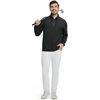 image:imageM MAELREG Mens Half Button Golf Pullover for Men with Pockets Mock Neck Sports Dry Fit Lightweight Long Sleeve Mens PulloverBlack