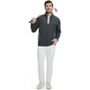 image:imageM MAELREG Mens Half Button Golf Pullover for Men with Pockets Mock Neck Sports Dry Fit Lightweight Long Sleeve Mens PulloverDark Grey