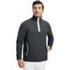 image:imageM MAELREG Mens Half Button Golf Pullover for Men with Pockets Mock Neck Sports Dry Fit Lightweight Long Sleeve Mens PulloverDark Grey