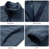 image:imageM MAELREG Mens Half Button Golf Pullover for Men with Pockets Mock Neck Sports Dry Fit Lightweight Long Sleeve Mens PulloverMisty Blue