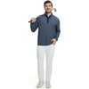 image:imageM MAELREG Mens Half Button Golf Pullover for Men with Pockets Mock Neck Sports Dry Fit Lightweight Long Sleeve Mens PulloverMisty Blue