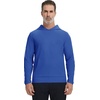 image:imageM MAELREG Mens Hoodies Pullover Lightweight Moisture Wicking Dry Fit Casual Athletic Hooded Sweatshirts with Kangaroo PocketKlein Blue