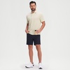 image:imageM MAELREG Mens Jacquard Stripe Golf Shirts Quick Dry Performance Short Sleeve Moisture Wicking Polo Shirt for MenBeige White