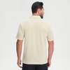 image:imageM MAELREG Mens Jacquard Stripe Golf Shirts Quick Dry Performance Short Sleeve Moisture Wicking Polo Shirt for MenBeige White