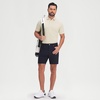 image:imageM MAELREG Mens Jacquard Stripe Golf Shirts Quick Dry Performance Short Sleeve Moisture Wicking Polo Shirt for MenBeige White