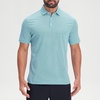 image:imageM MAELREG Mens Jacquard Stripe Golf Shirts Quick Dry Performance Short Sleeve Moisture Wicking Polo Shirt for MenBlue White