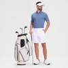 image:imageM MAELREG Mens Jacquard Stripe Golf Shirts Quick Dry Performance Short Sleeve Moisture Wicking Polo Shirt for MenLight Blue Navy