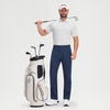 image:imageM MAELREG Mens Jacquard Stripe Golf Shirts Quick Dry Performance Short Sleeve Moisture Wicking Polo Shirt for MenLight Gery White
