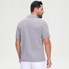 image:imageM MAELREG Mens Jacquard Stripe Golf Shirts Quick Dry Performance Short Sleeve Moisture Wicking Polo Shirt for MenLight Purple White