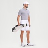 image:imageM MAELREG Mens Jacquard Stripe Golf Shirts Quick Dry Performance Short Sleeve Moisture Wicking Polo Shirt for MenLight Purple White