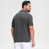 image:imageM MAELREG Mens Jacquard Stripe Golf Shirts Quick Dry Performance Short Sleeve Moisture Wicking Polo Shirt for MenLight and Dark Grey