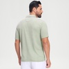 image:imageM MAELREG Mens Jacquard Stripe Golf Shirts Quick Dry Performance Short Sleeve Moisture Wicking Polo Shirt for MenMoss Green White