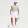 image:imageM MAELREG Mens Jacquard Stripe Golf Shirts Quick Dry Performance Short Sleeve Moisture Wicking Polo Shirt for MenMoss Green White