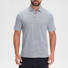 image:imageM MAELREG Mens Jacquard Stripe Golf Shirts Quick Dry Performance Short Sleeve Moisture Wicking Polo Shirt for MenNavy White
