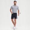 image:imageM MAELREG Mens Jacquard Stripe Golf Shirts Quick Dry Performance Short Sleeve Moisture Wicking Polo Shirt for MenNavy White