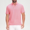 image:imageM MAELREG Mens Jacquard Stripe Golf Shirts Quick Dry Performance Short Sleeve Moisture Wicking Polo Shirt for MenPink Coral White